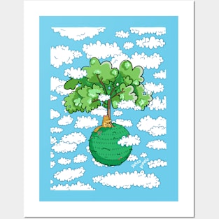 Planet tree Posters and Art